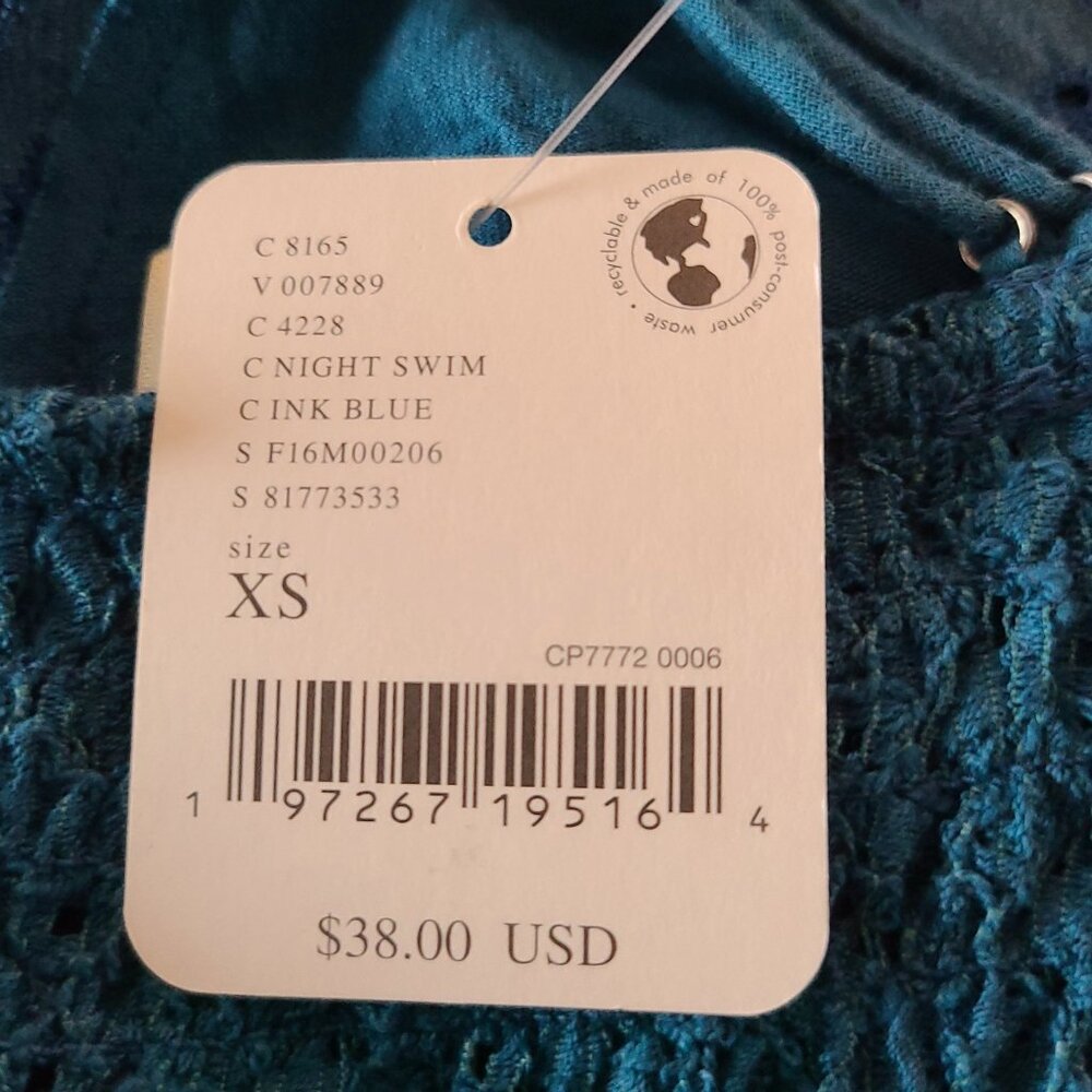 INTIMATELY FREE PEOPLE ADELLA BRALETTE -NIGHT SWIM- INK BLUE SIZE XS - Picture 7 of 10
